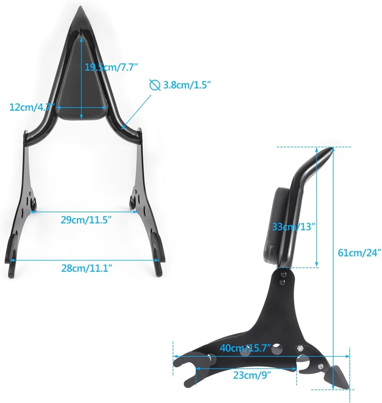 Motorcycle Backrest Pad Kits Motorcycle Back Rest Passanger Backrest for Chieftain for Roadmaster for Springfield for Challenger 2014-2022