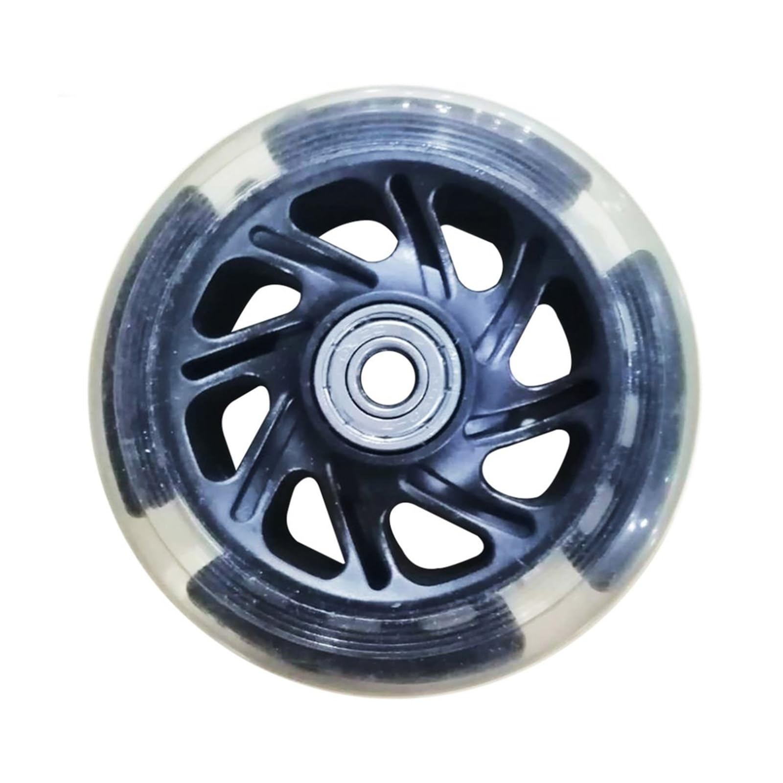 Comcapy 1PC 80mm 120mm Scooter Wheel LED Flash Light Up Scooter Wheel For Mini Micro Scooter Bearings With 5 Colors (Color : Black-120mm)