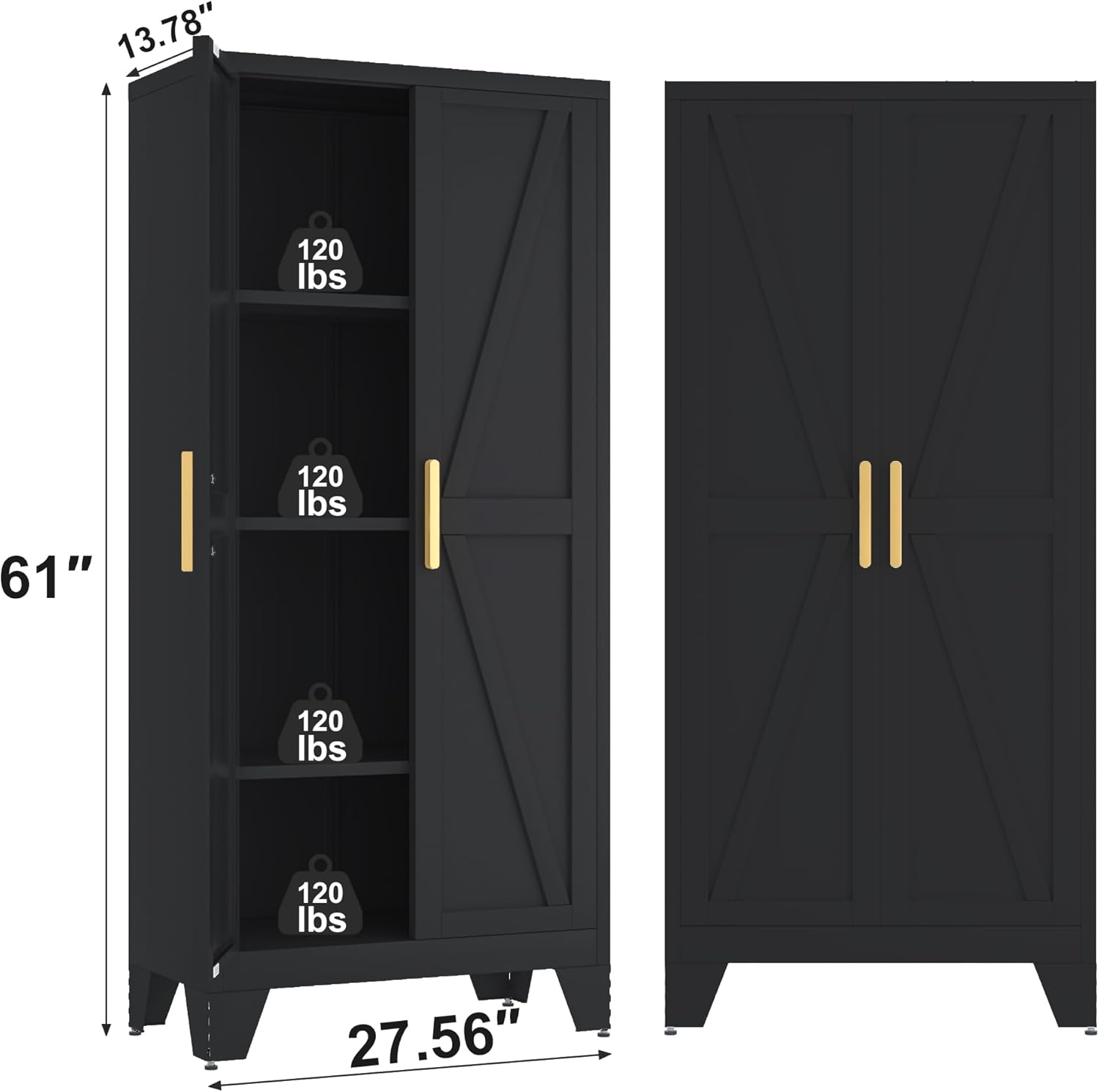 Close-up of the cabinet's material layers: thick steel panel, rust-resistant coating, and powder coating, with an inset showing a hand wiping the waterproof surface