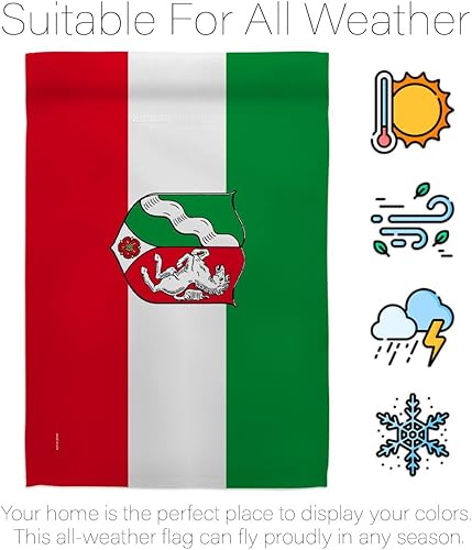 Miniatura 6 de North Rhine Westphalia House Flag - Regional Germany States Central Europe Territory Old History Country Particular Area - Decoration Banner Small