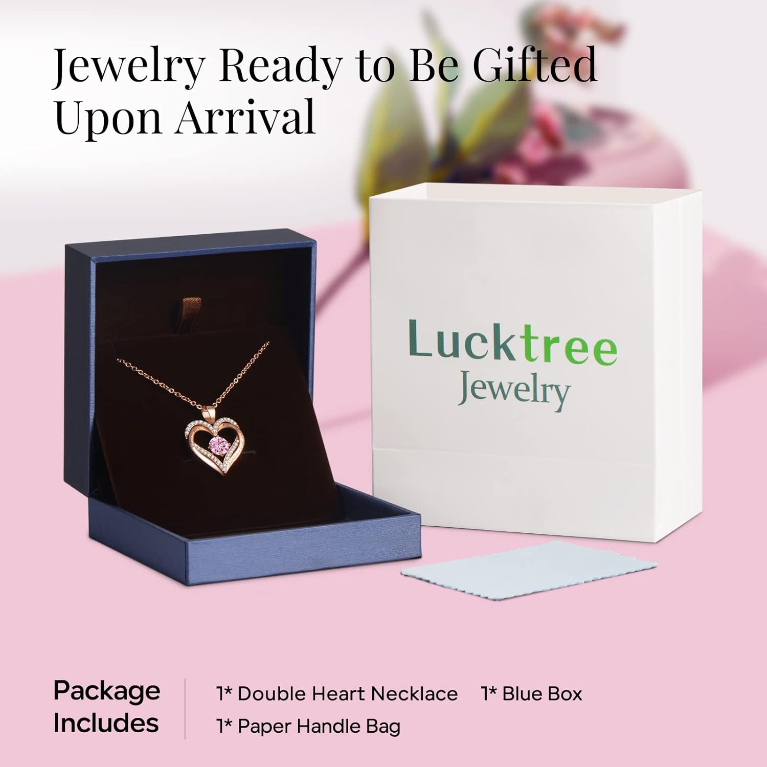 18K Rose Gold Necklaces for Women Birthday Gifts for Women Jewelry for Women Birthday Gifts for Wife Girlfriend Daughter Wife Birthday Gifts for Anniversary Mothers Day Christmas Valentines Gifts - Image 5