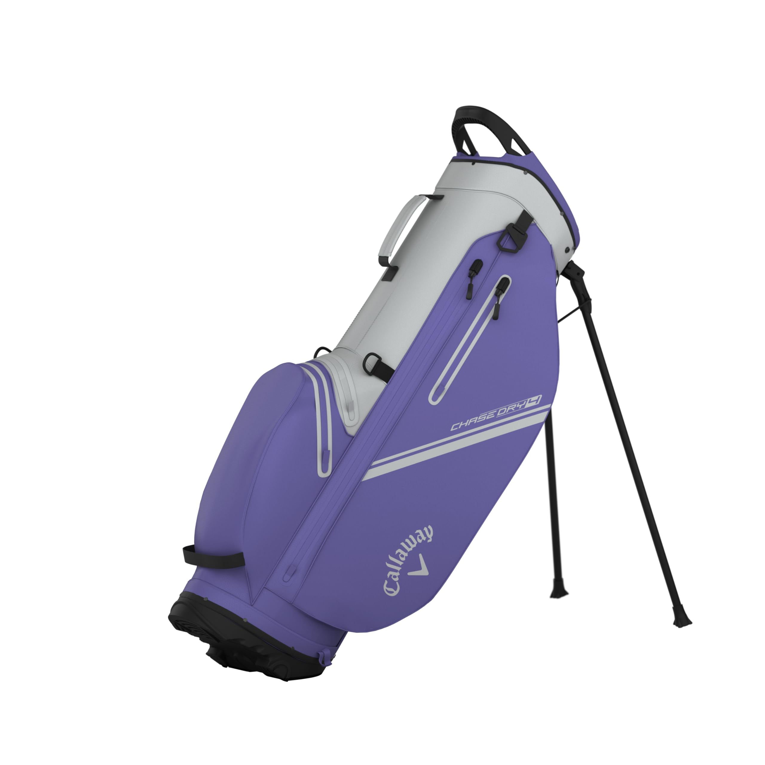 Gold Gear Direct - Callaway Chase Dry Waterproof Golf Stand Bag - Silver/Purple