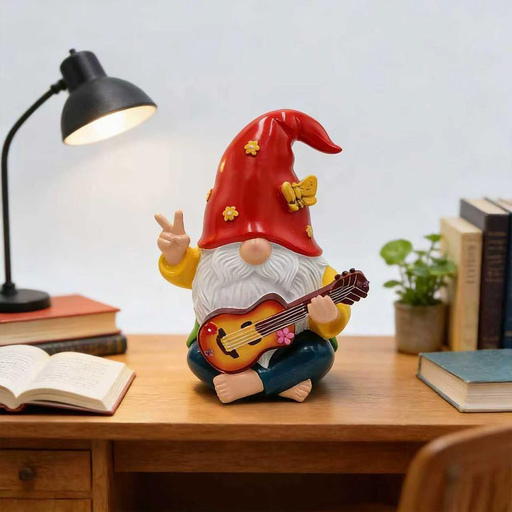 Hippie Garden Gnome Decor Statue,Funny Garden Gnomes with Peace Sign Decor Outdoor ,for House,Lawn,Patio and Porch, Gifts Hippie for Friend,Family - Image 8