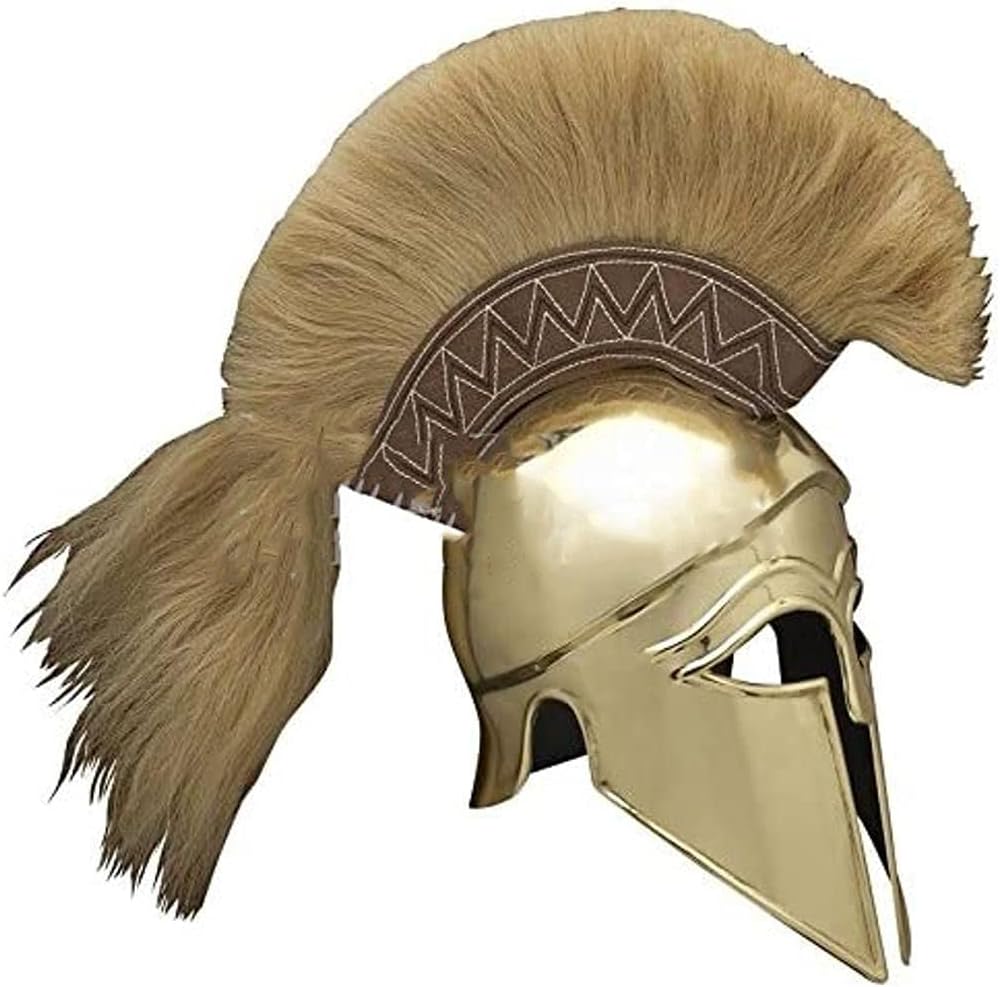 NauticalMart Italo Brass Corinthian Helmet with Plume
