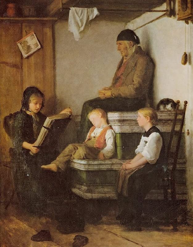 Tableau Albert du dimanche après-midi : affiche d'art idéale pour un salon chaleureux