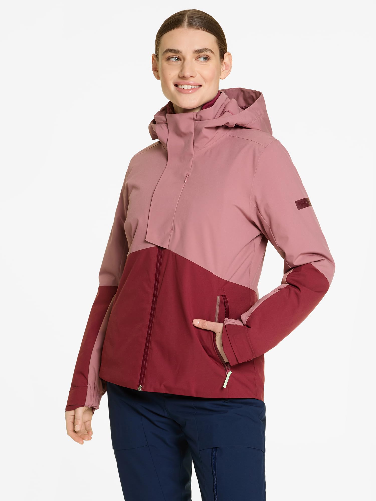 Ziener Damen TEDA Ski-Jacke/Snowboard-Jacke | atmungsaktiv, wasserdicht, berry, 42