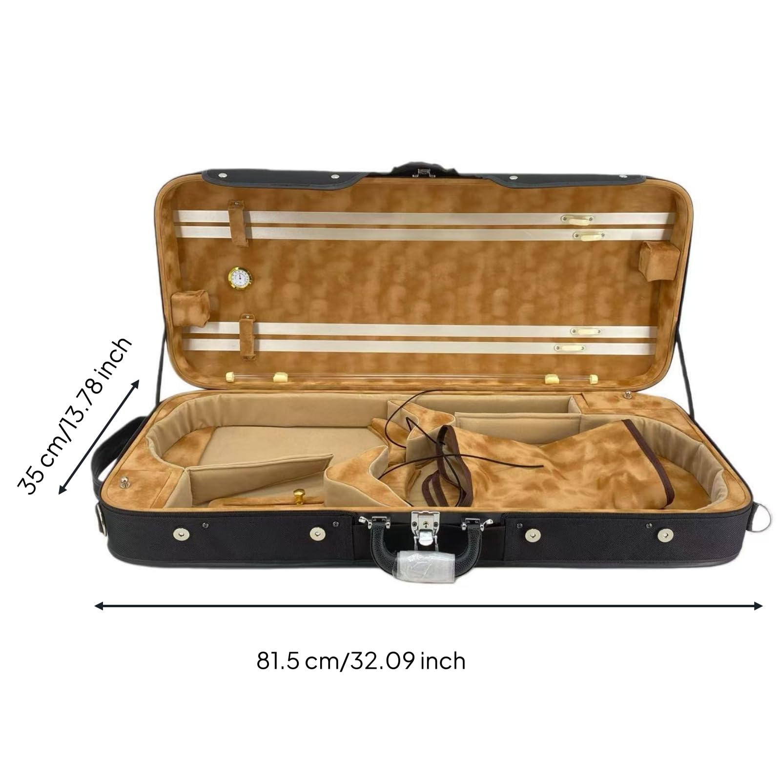 Estuche Violín Acolchado Funda Rígida Antigolpes para Viajes, Conciertos