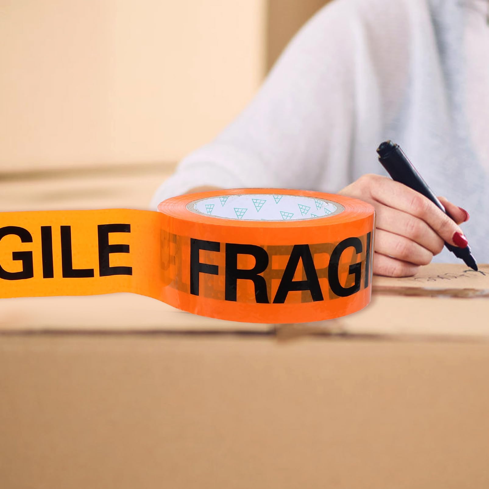 MAGICLULU 1 Rolle Fragile Tape Robustes Warnklebeband für und Versand Sorgt für Beim Transport von Zerbrechlichen Gegenständen
