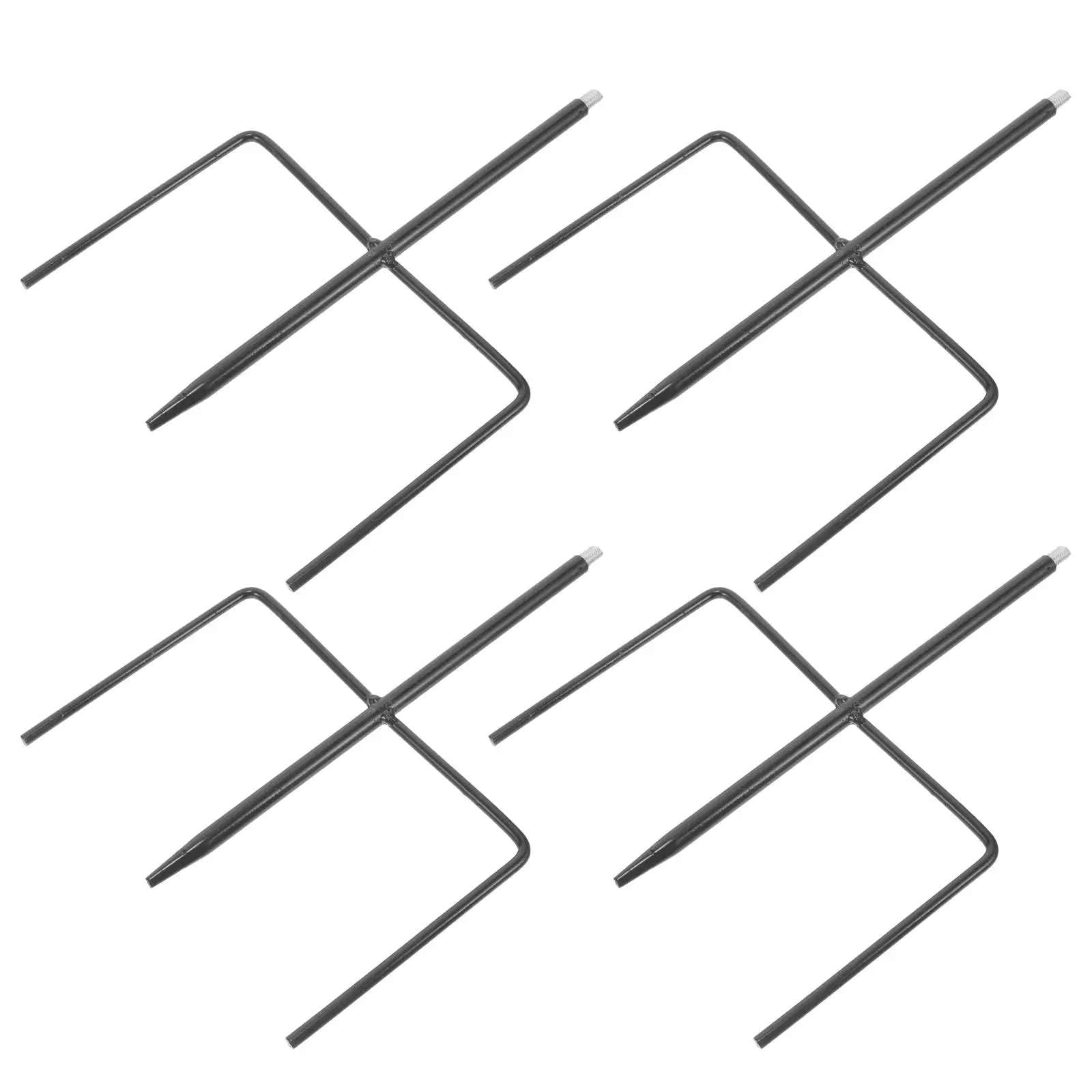heavy duty garden shepherd hooks - 4 pack iron stakes for bird feeders, solar lanterns, & outdoor decor