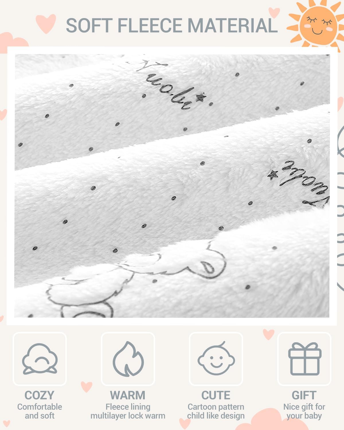 WYTbaby Baby Snowsuit Fleece Hooded Romper Toddler Footed Jumpsuit Onesie Thin Fall Winter Outfits - Image 3