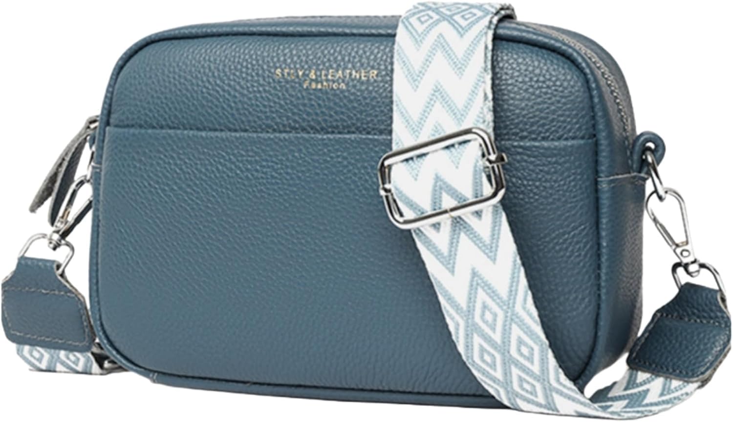 Eiyye Small Shoulder Bag Leather Crossbody Bag for Women Blue Shoulder Purse Cell Phone Camera bag Handbag for Everyday Travel