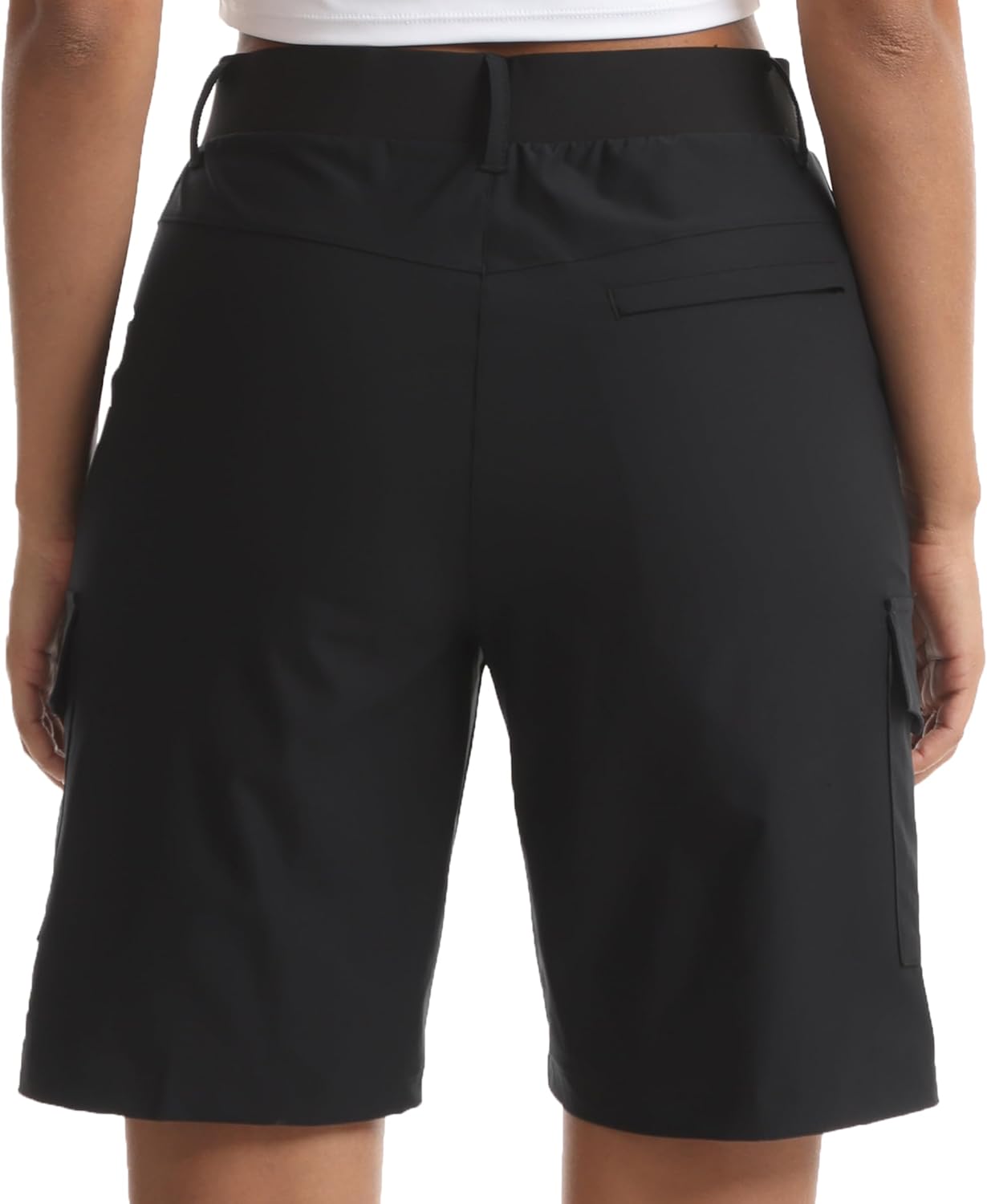 Kcutteyg Women's Lightweight Hiking Cargo Shorts with Pockets-8" Inseam Water Resistant Athletic Shorts for Golf Casual - Image 4