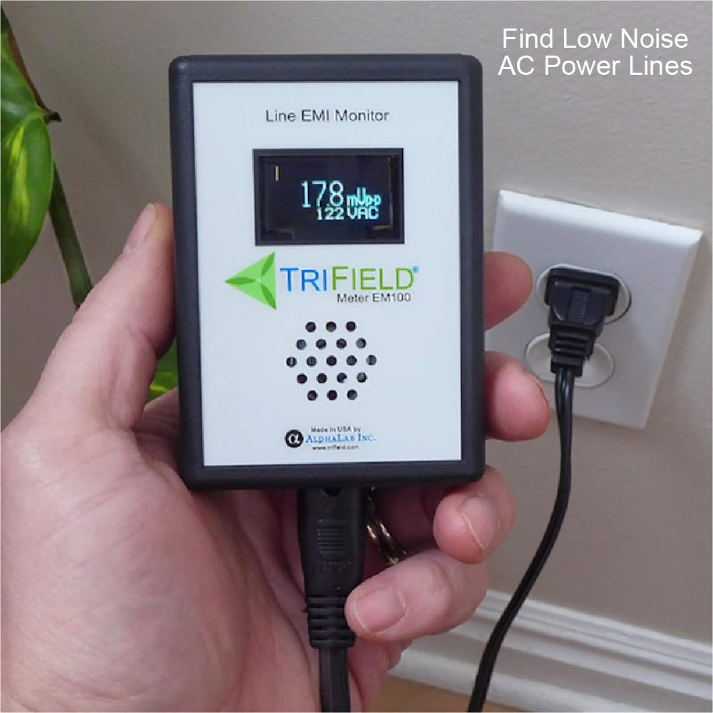 Dirty Electricity Meter by Trifield - Model EM100 - EMI Power Line Noise Analyzer | Know Your Electricity @ Home Office Shop - Made in USA by Alphalab Inc. product thumbnail 5