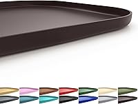 smilool Silicone Pet Feeding Mat Raised Edge - Waterproof Non-Slip Dog Cat Bowl Placemat 19x12in Dark Brown