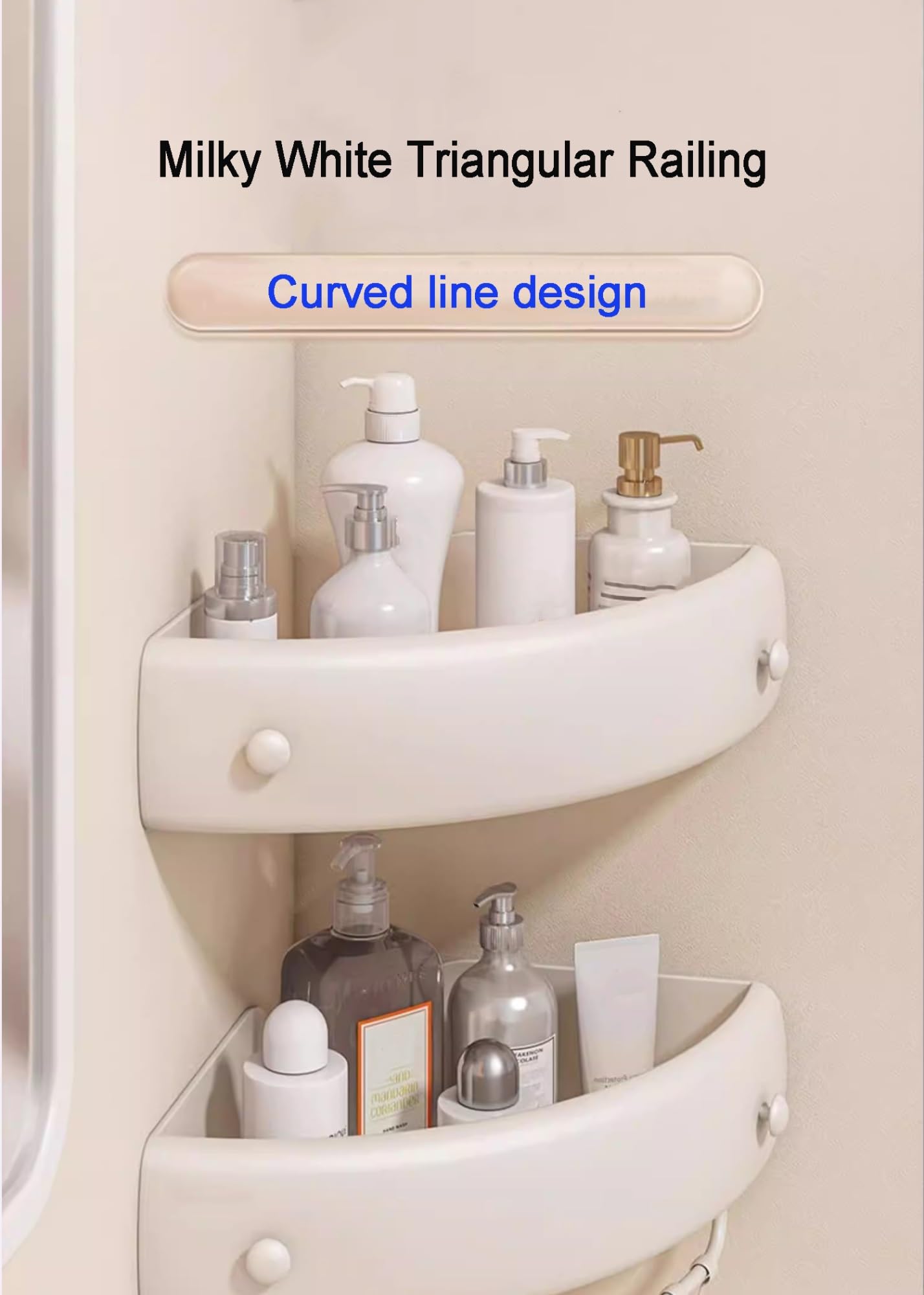 Mensola Doccia Angolare, Porta Shampoo Appendere, Autoadesivo Organizer Bagno, Per Cucina, Bagno, Soggiorno(29 * 7.5 * 2)