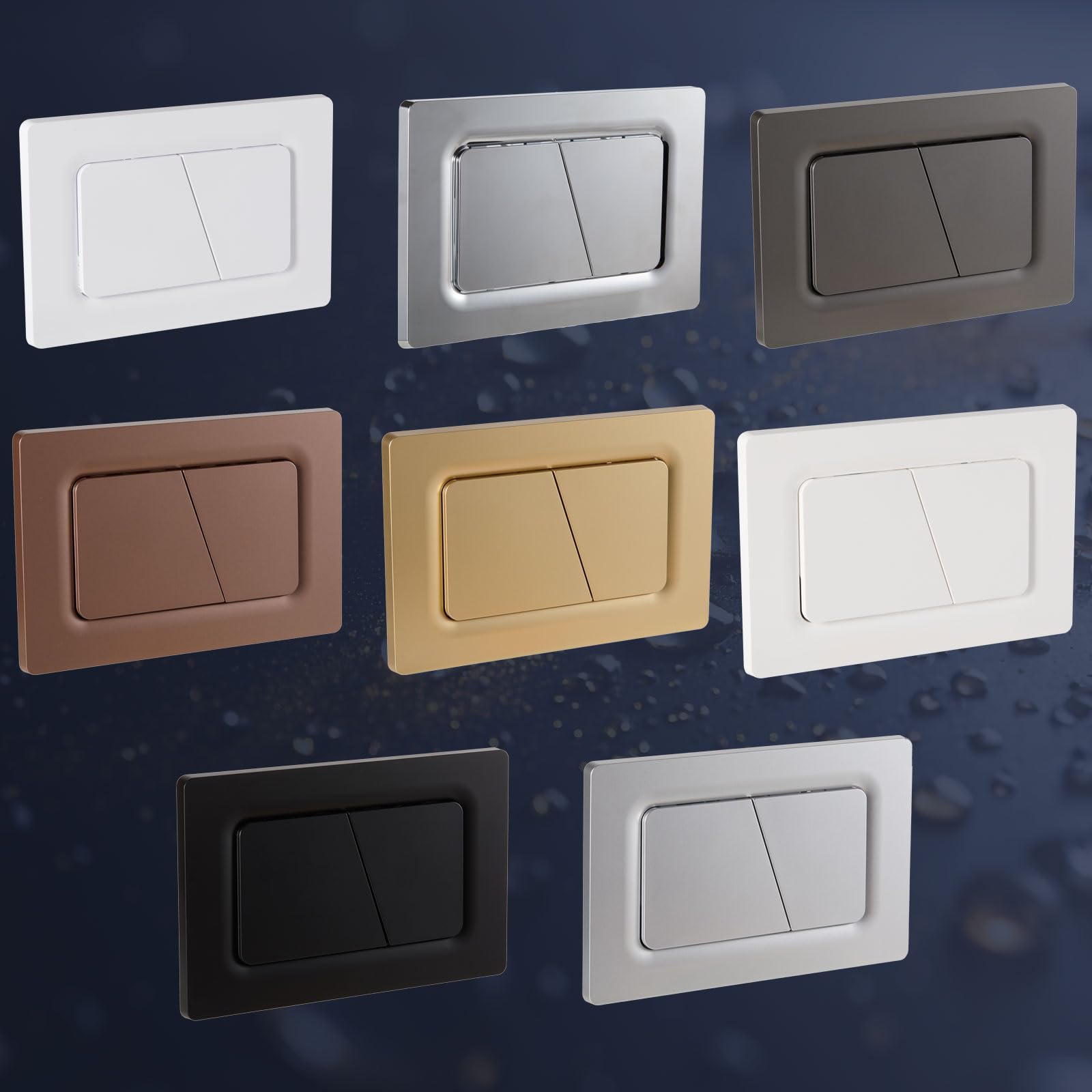 Empyreal Plaque de Commande WC, Compatible avec Geberit Sigma, UP300 et UP320,115770115 double chasse(Blanc glacier)