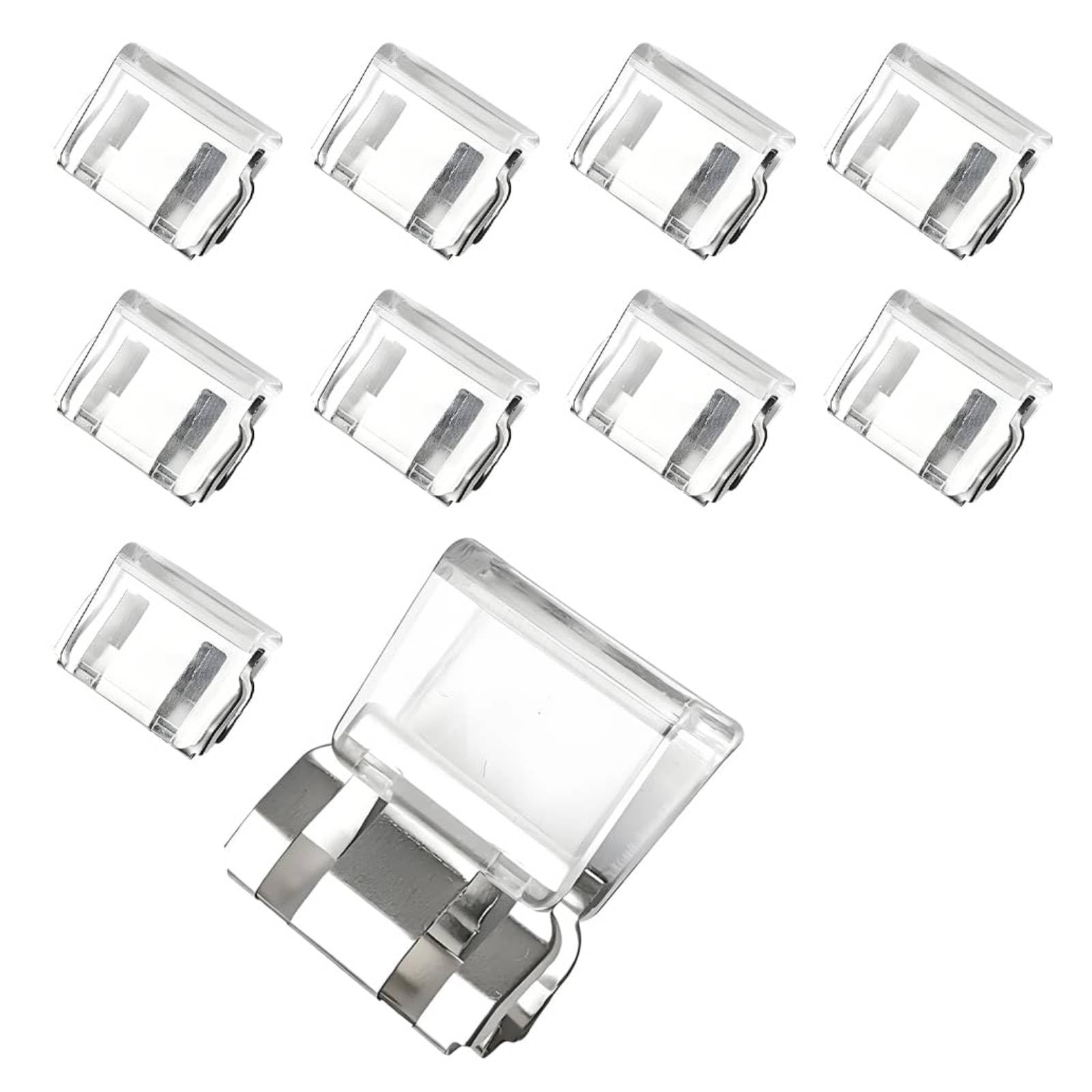 HASTHIP® 10Pcs Sliding Window Track Stopper Clips, Adjustable Safety Lock for Aluminum Alloy Windows, Security Clips for Child Safety & Home Protection, Multifunctional Pants Length Reducer Clips