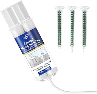 Gesponserte Anzeige – Embedo 2 Komponenten Kleber, 50ml Epoxyd-Minutenkleber mit Statikmischer, Wiederverschließbarer Epox...
