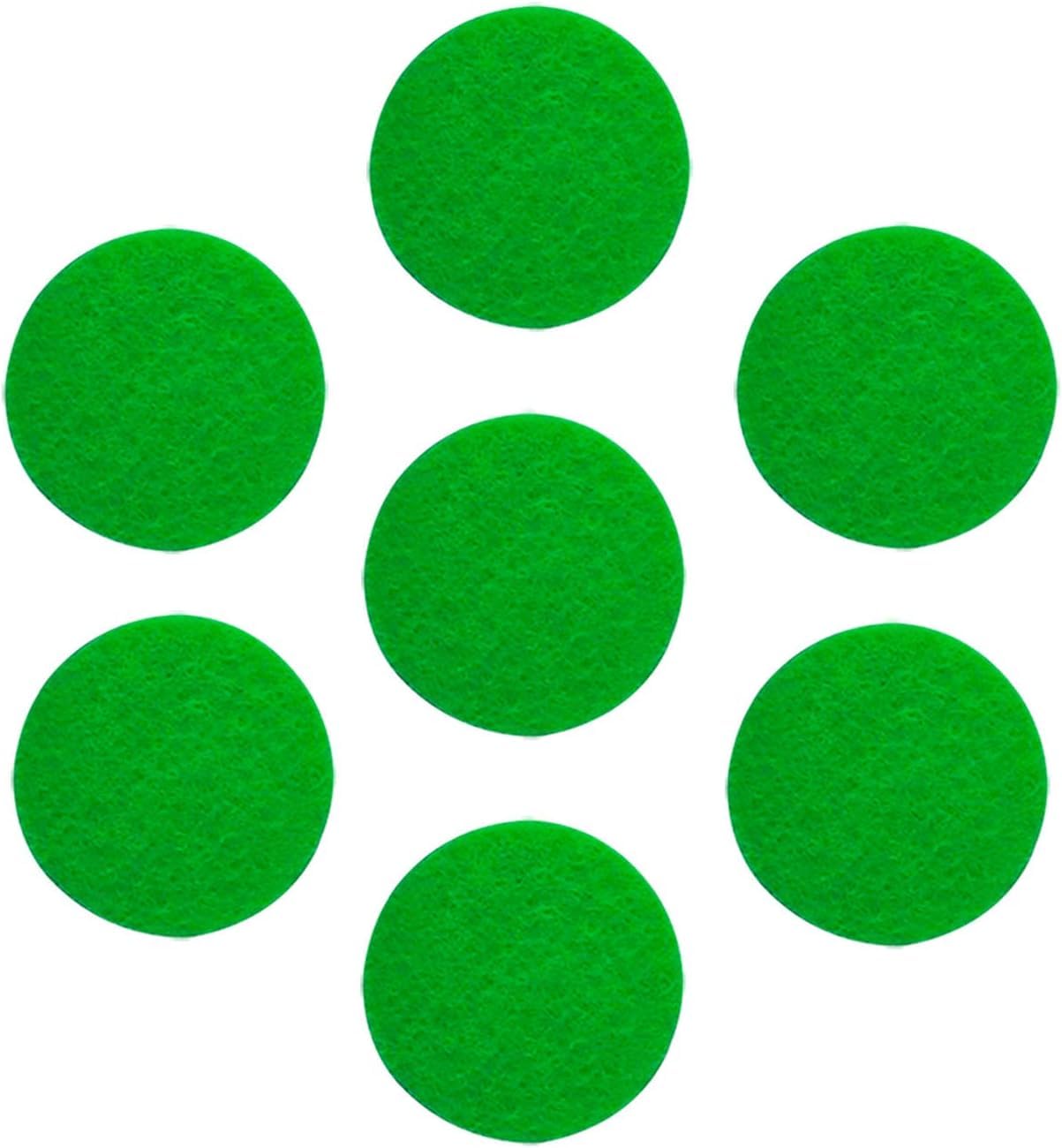 tBesme 100 PCS Adhesive Felt Circles,1.5 inch Self-Adhesive Felt Sticker for Party DIY Craft Projects,Sewing Handcraft Finishing (Green)