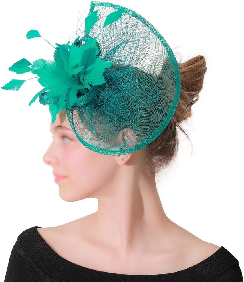 ウェディングハット【エメ】・アウトレット 通信販売ブライダルウェディング通販 髪飾り 結婚式の卒業生の帽子女性の網の魅力的な帽子メッシュヘアクリップエレガントな花嫁の結婚式の帽子のヘアピン