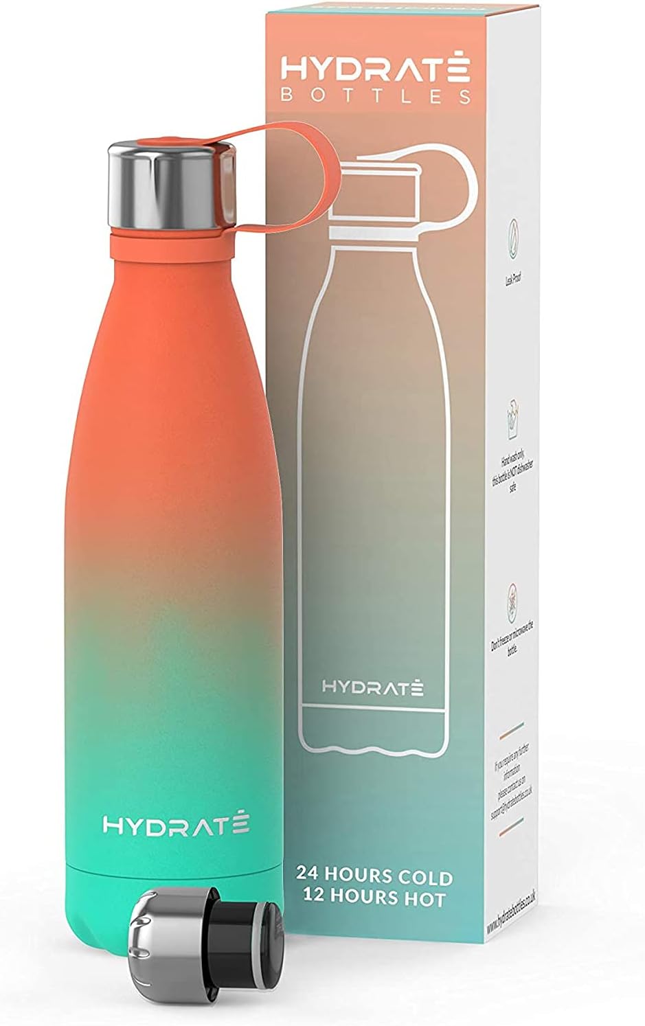 HYDRATE 500ml Insulated Stainless Steel Water Bottle Bahrain Ubuy