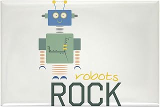 CafePress ROBOTS ROCK Magnets Rectangle Magnet, 2"x3" Refrigerator Magnet (10 pack)