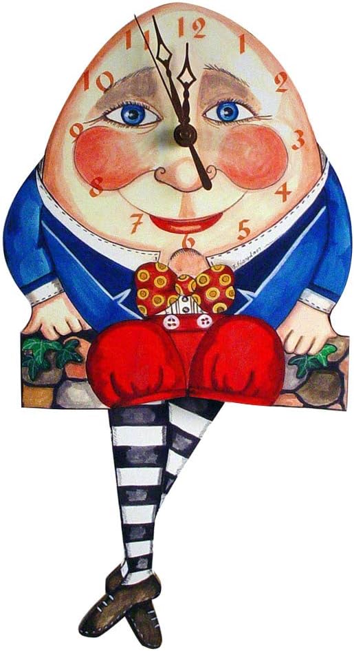 Modern Artisans Humpty Dumpty Pendulum Wall Clock,15-Inch
