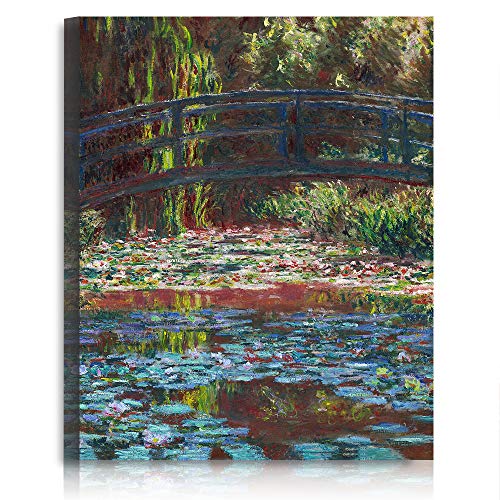 A&T ARTWORK Water Lily Pond 1900 by Claude Monet The World Classic Art Reproductions, Giclee Canvas Prints Wall Art for Home Decor,24x30 inches