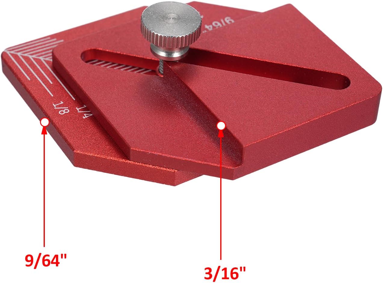 LANRU Woodworking Measuring Ruler Trim Carpentry Tools Finishing Work Multi-Tool for Measuring and Marking Short Offsets,CNC-Machined Marking Ruler