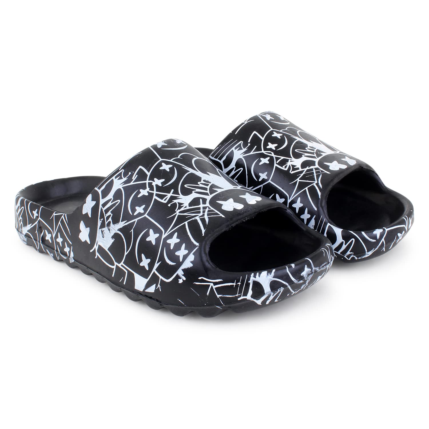 Pampy Angel Zig Zag All Smartii Mens Flip Flops Slides Back Open Household Comfortable Slippers Black,10 (UK/India) (B0BZDMQ177) Amazon Price History, Amazon Price Tracker