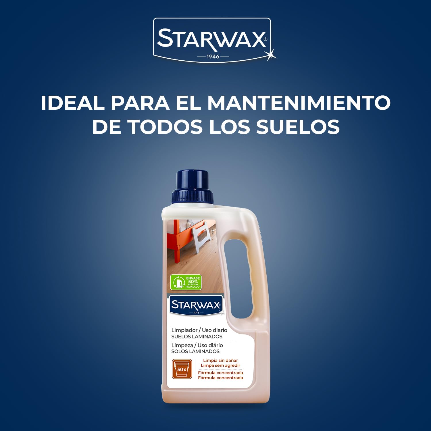 STARWAX Limpiador suave para parquet y suelos laminados 1L
