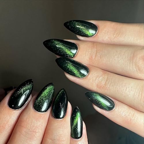 Miniatura 7 de Uñas postizas cortas a presión de color rosa brillante, uñas postizas de otoño de ataúd mediano, juego de 24 uñas postizas reutilizables opacas, 12