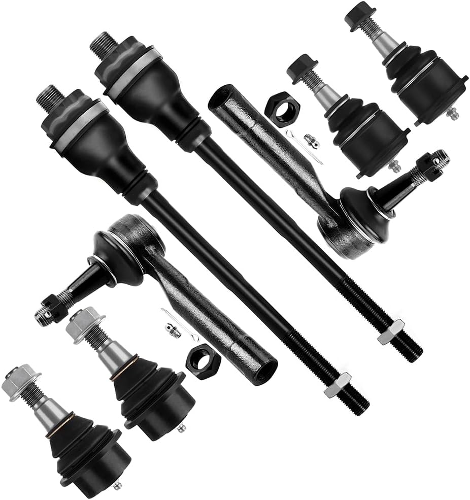 SCITOO 8pcs Front Suspension Kit Inner Outer Tie Rod End Lower Upper Ball Joint Fit 1999-2006 For Chevy Silverado 1500 Tahoe Suburban Avalanche 1500 For GMC Sierra 1500 Yukon For Cadillac Escalade