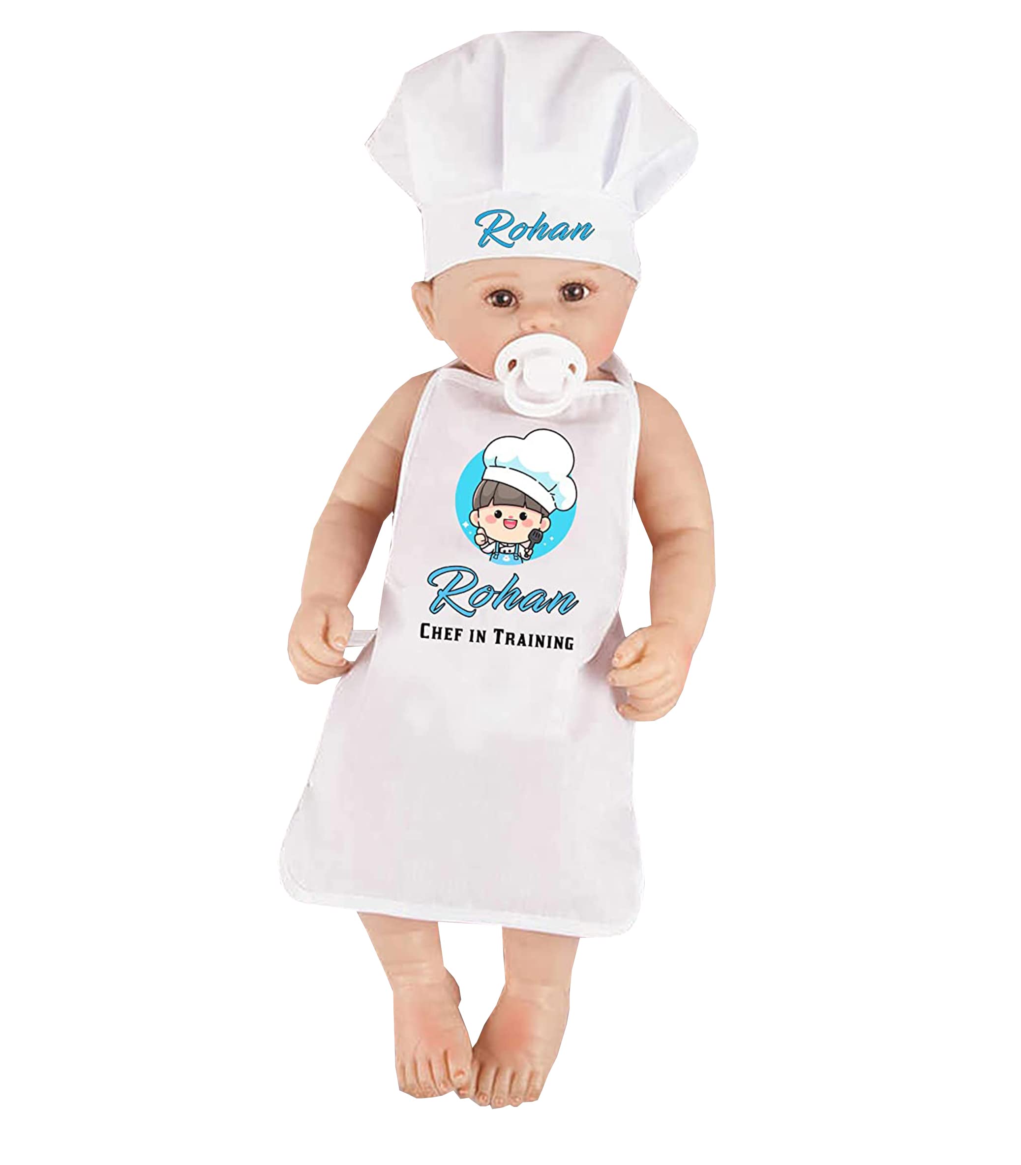 Style Secrets Customizable Polycotton Chef Apron And Cap Costume With Name For Boy Kids Photoshoot, Fun, Activity, Birthday, Cooking (Available Sizes: 6 Months-15 Years), White (B09PR8GDFS) Amazon Price History, Amazon Price Tracker