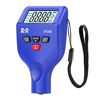 Car Paint Thickness Gauge Meter,Digital Coating Depth Gauge Handheld with Backlight LCD Display,Professional Magnetic Thickness Gauge Tester for Fe/Zn/NFe Automatic Detection
