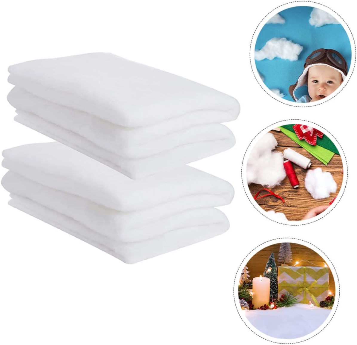 2pcs Christmas Decorative Snow Blankets Thick Artificial Snow for Holiday Home Decor and Atmosphere Creation