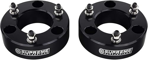 Supreme Suspensions - Kit de nivelación frontal de 2 pulgadas para Nissan Titan 2004-2023 Nissan Armada 2WD 4WD T6 Billet de aluminio (plateado) -