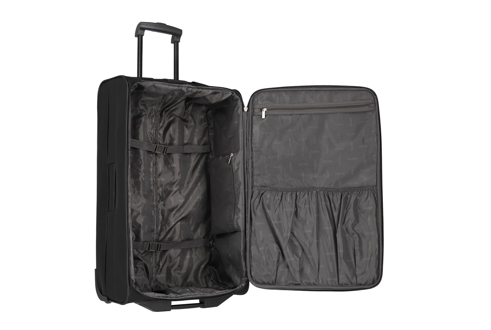 paklite Valigia da viaggio con 2 ruote, grande valigia con rotelle, ORLANDO, trolley classico in softshell dal design senza tempo, 73 cm, 80 L