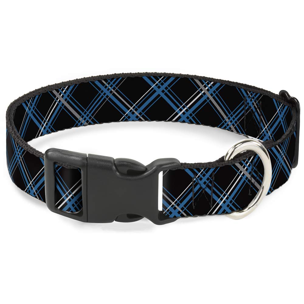 Collier Plaid Étroit Buckle Down anti-frottement pour cou fragile 6-22,9 cm