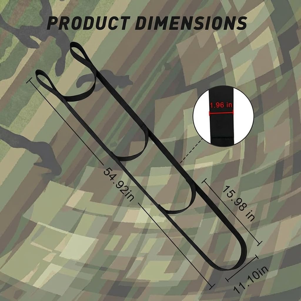 Double-Thickened and Widened 4-Step Climbing Aider for Hunting Tree Steps,Fall-preventing Adjustable Hook and Loop Design for a Wide Range of Climbing Stick