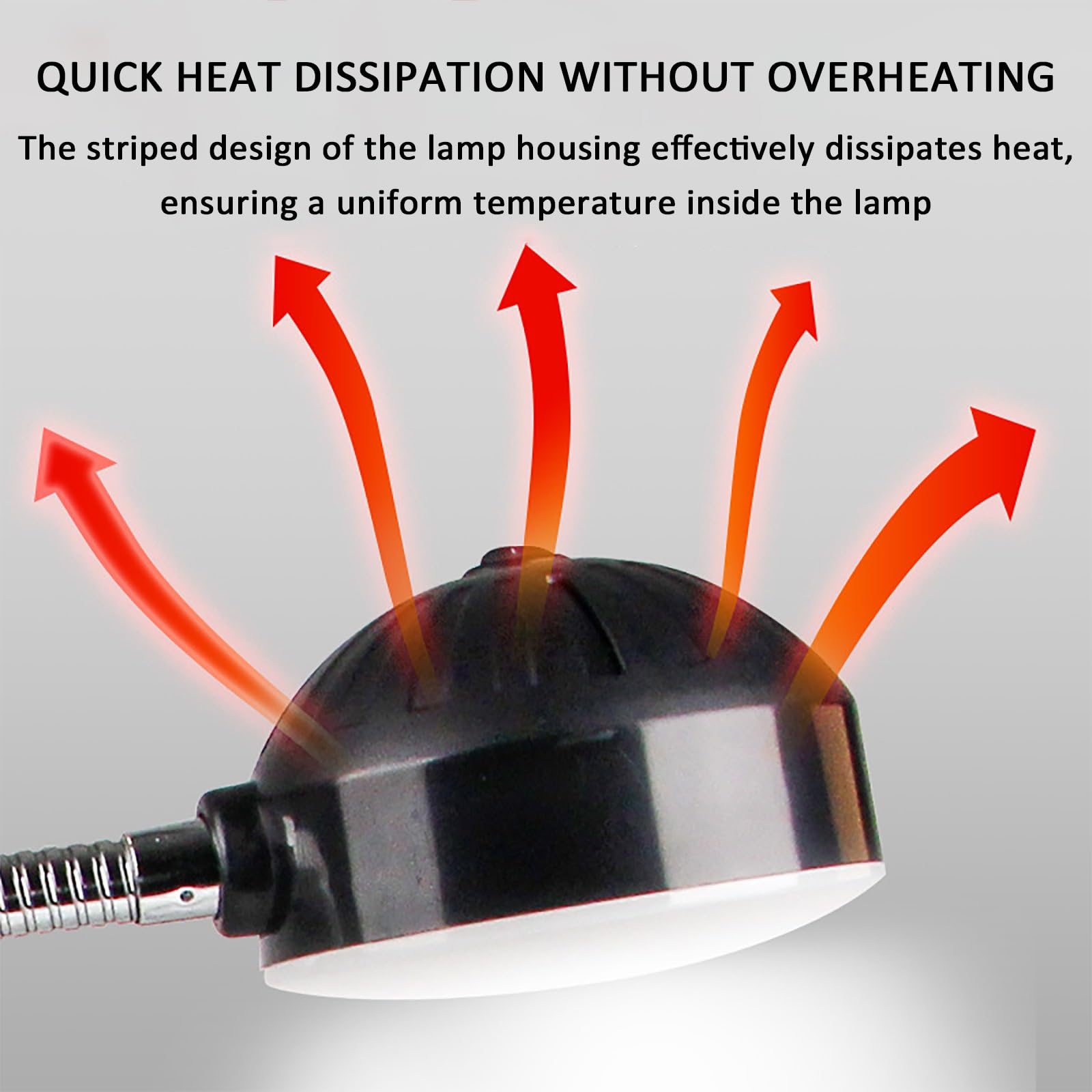 Lampa do pracy maszynowej LED z magnetyczną nóżką, 360° elastyczna przemysłowa lampa na szyję łabędzi, odpowiednia do tokarki/wiertarki/maszyny do szycia i konserwacji maszyn (500 mm / 19,6 cali, 8 W