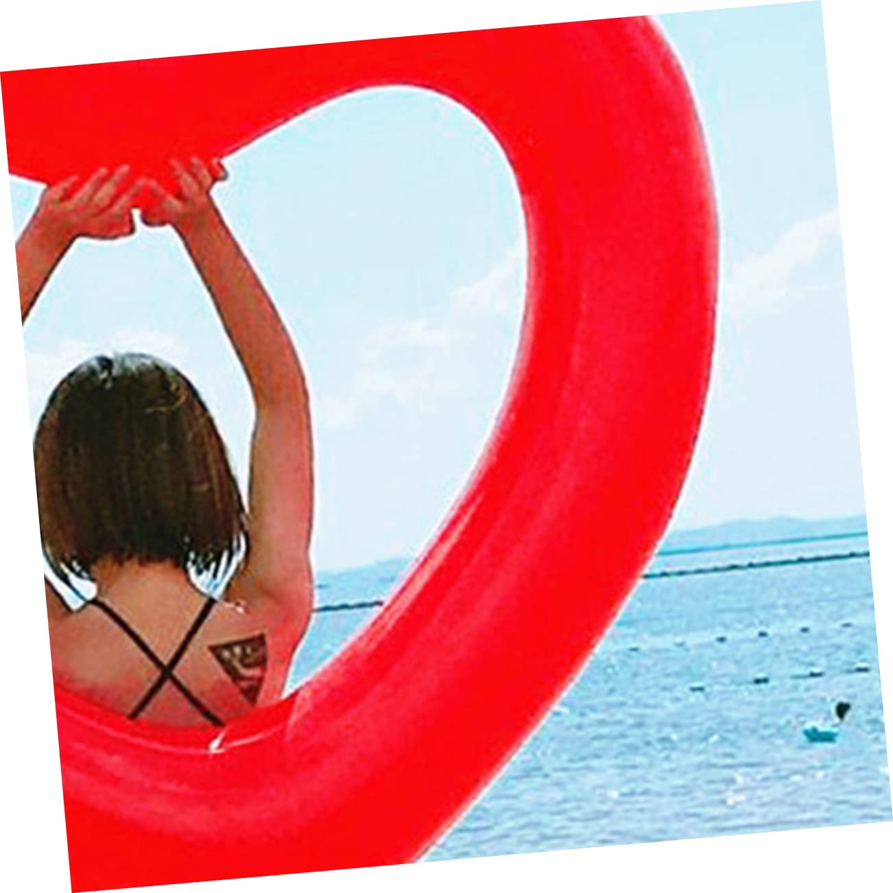 VICASKY 2 Piezas Anillo de natación Flotante Inflable para niños Flotador de Piscina de corazón sillón Inflable Flotador Hinchable Flotador Equipo de natación