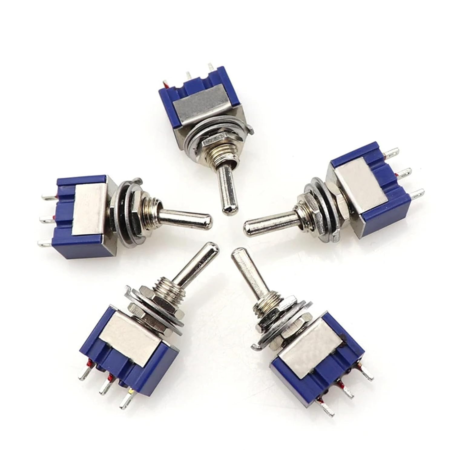 ON-Off-ON Blue 3Pin 3 Position Latching MTS-103 AC 125V/6A 250V/3A 10Pcs