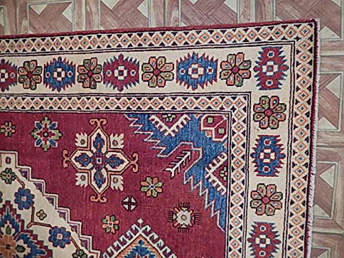 Kazak Wool Pile Carpet Handmade Area Rug 5X7 4' 11'' X 6' 6'' #TOP3