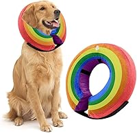 Vista 7 de Collar inflable de cono para perro, suave, cómodo y ajustable para perros y gatos pequeños, medianos y grandes, collar electrónico de recuperación