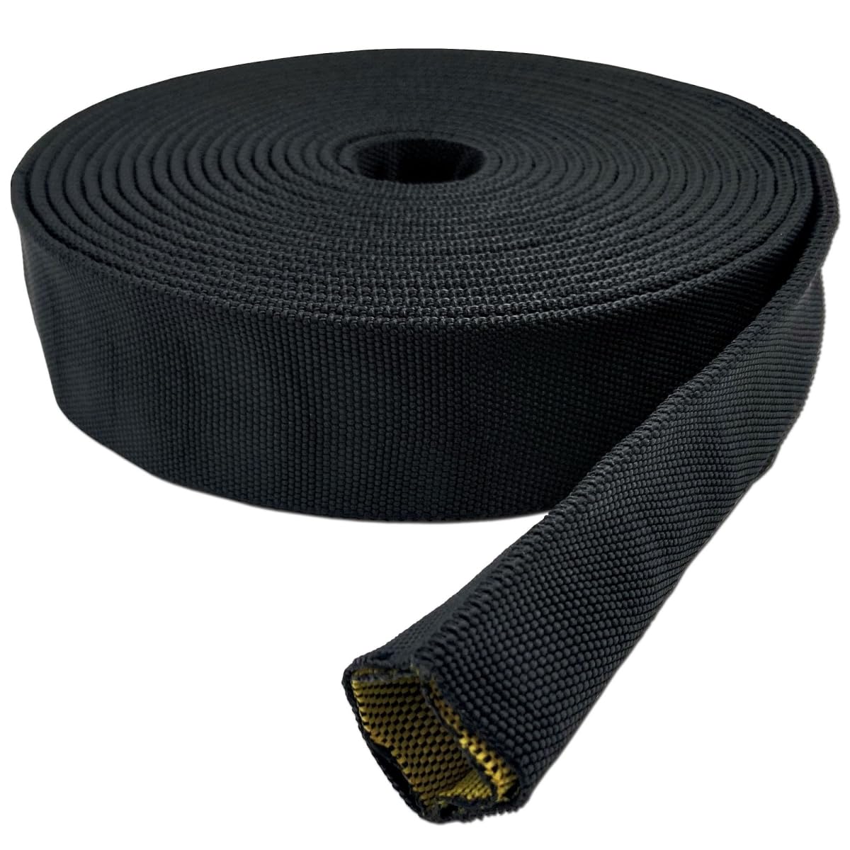 0.5 in. x 100 ft. Burst Protection Multifilament Nylon Braided Sleeving - Black