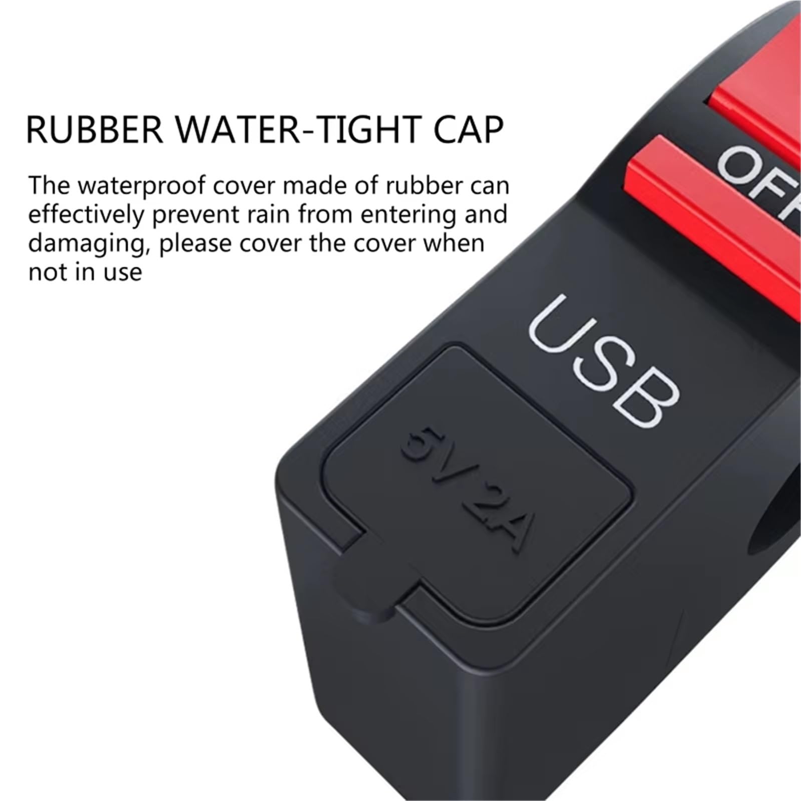 4,55 X 6,9 Cm 1,79 X 2,71 Pulgadas 12V 7/8″ Interruptor Botón Encendido Y Apagado Para Manillar Para Scooter Motocicleta Con Cargador Para Coche Control Faros Universal. Clausor Moto