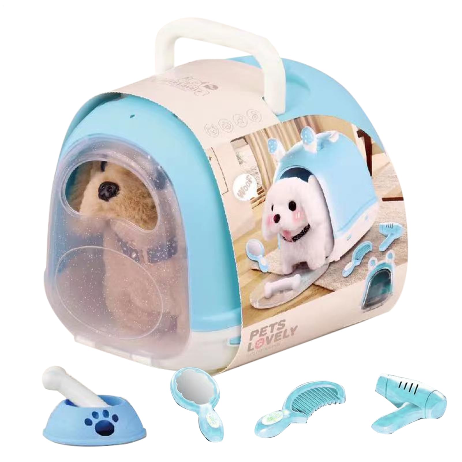 Jouet de marche pour chien peluche interactive qui marche et aboie pour amuser la famille