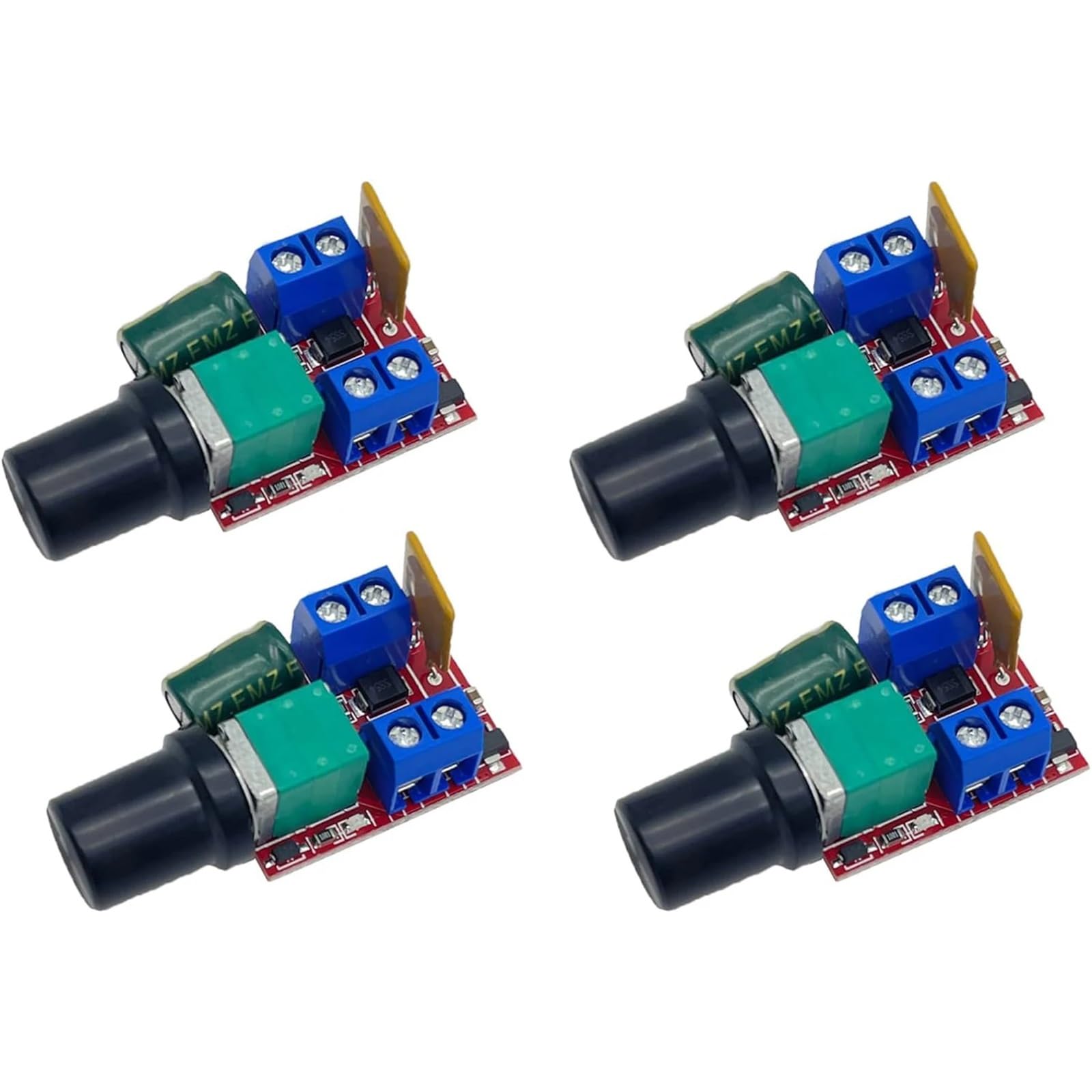 4 unidades Mini DC 3V 6V 12V 24V 35V PWM Motor Speed Controller Switch Module Ultra Small LED Dimmer 5A