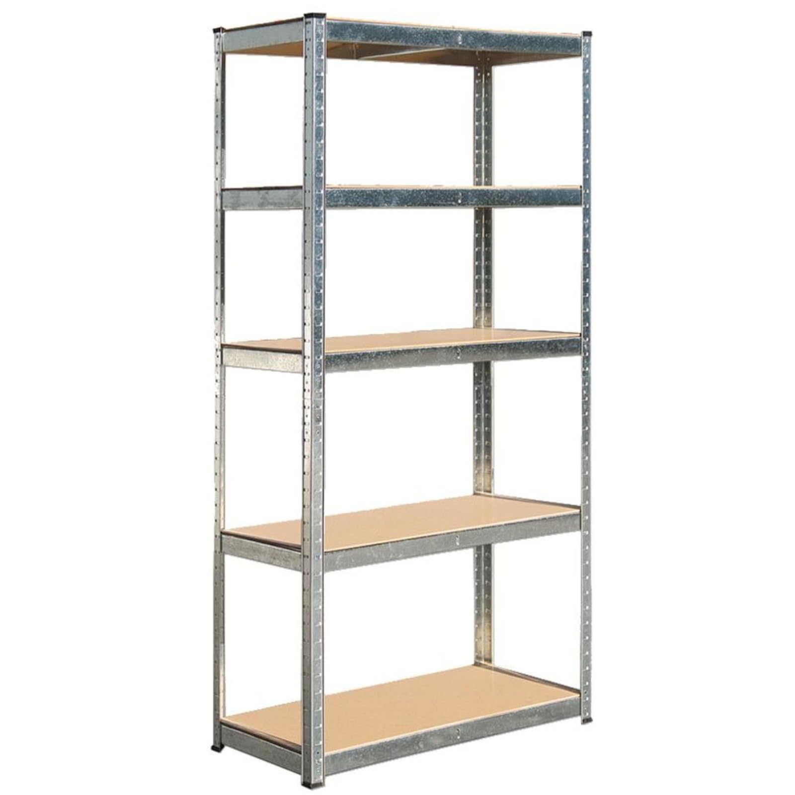 Scaffale in Metallo Grigio Scaffalature Carichi Pesanti a 5 Ripiani Regolabili in MDF Senza Viti Scaffali Salvaspazio Ideale per Garage, Magazzino,Cantina 90x40xH180 cm